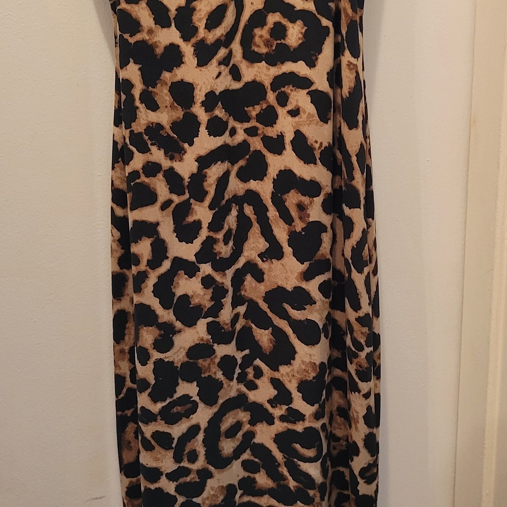 Leopard Print Midi Dress